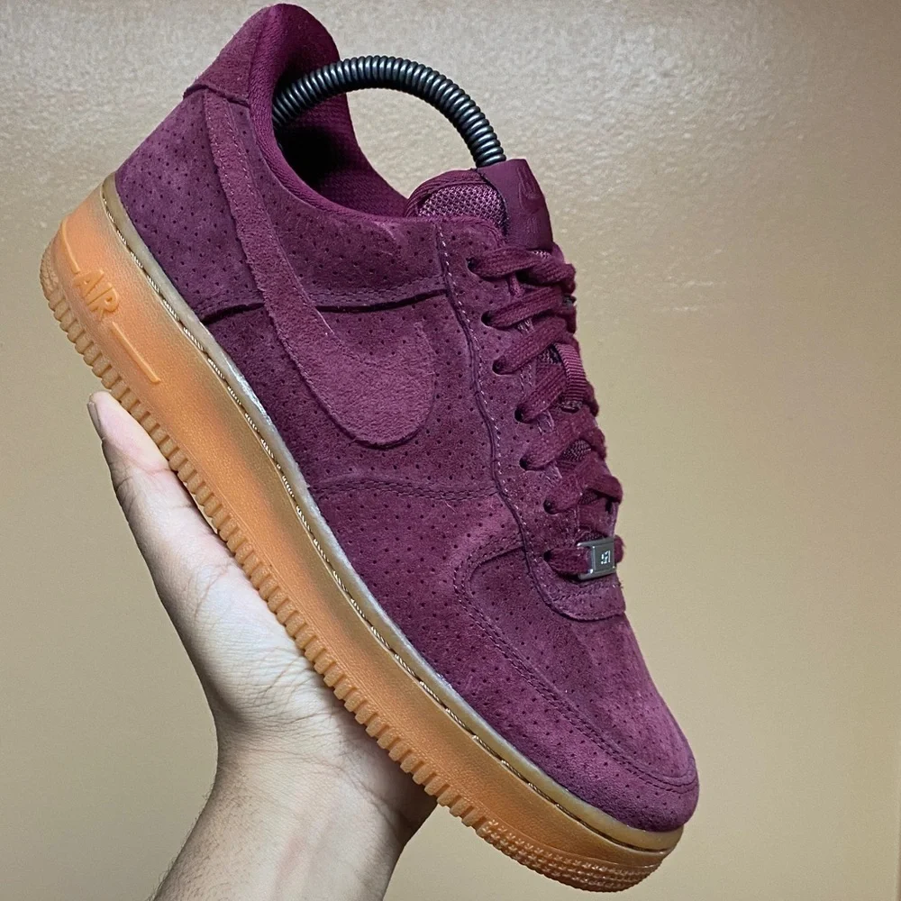 Nike Air Force 1 Low ‘07 Suede “Deep Garnet” 749263-600 Size 8 - Picture 8 of 17